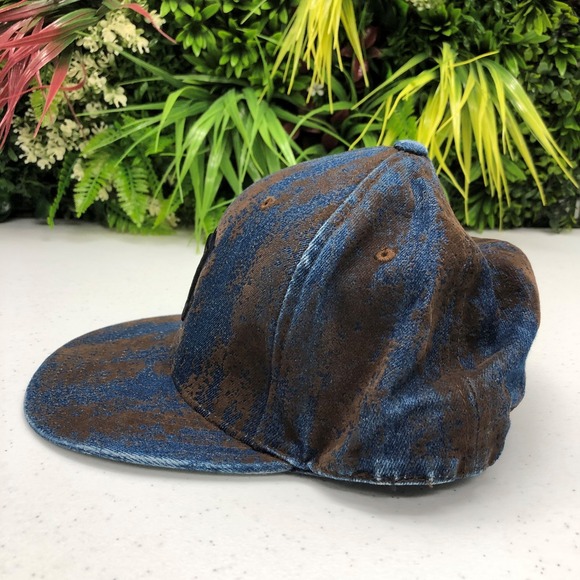 Vintage Atlanta Braves Hat Cap Fitted Mens 7 5/8 Blue Brown MLB Baseball 90s - Picture 3 of 9